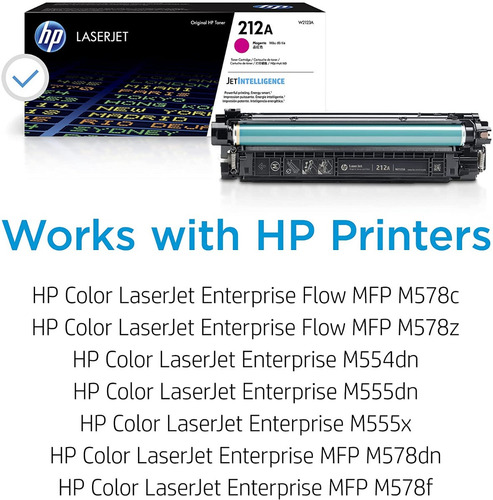 Imagen 2 de 5 de Toner Hp Serie 212a Modelo (w2123a) Magenta Original Sellado