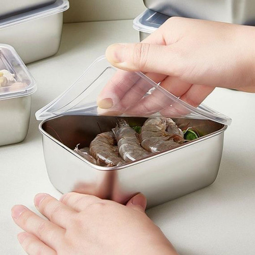 Recipientes Para Alimentos De Acero Inoxidable Con Tapa,