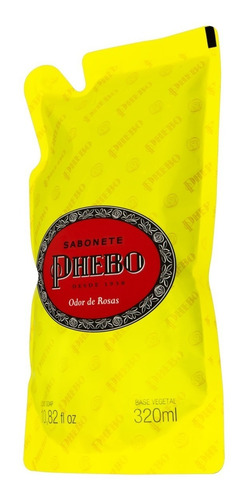 Imagem 3 de 4 de Sabonete Líquido Phebo Odor De Rosas Refil 320 Ml Vegetal