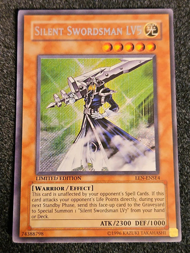 Yugioh Silent Swordsman Lv5 - Een-ense4 - Secret Rare Promo