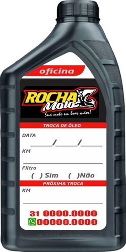 Imagem 6 de 8 de Adesivo Troca De Óleo Pra Moto 500 Unid.