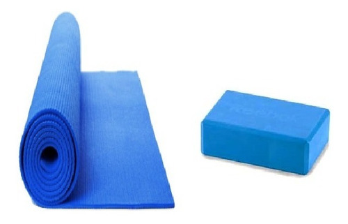 Kit Yoga Tapete Con Maleta Y Bloque Pilates Terapia Relax