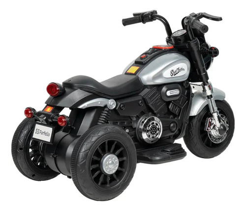 Mini Moto Elétrica Halei Cinza Prata 6v Zippy Toys Motinha Infantil