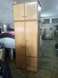 Imagen 3 de 5 de Placard Ropero En Madera Guatambu 4 Puertas Y 3 Cajones