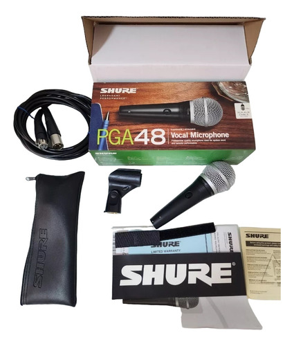 Micrófono Shure Pga48-xlr Dinámico Negro/plateado Original