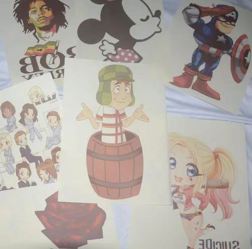 Papel Impresso A4 Com Tinta Sublimática - Para Estampar