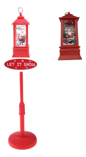 (a-50)led Lighted Christmas Street Lamp Cute Santa