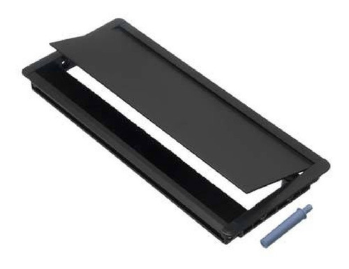 Pasacable Escritorio Rectangular Brz Aluminio 300x130mm