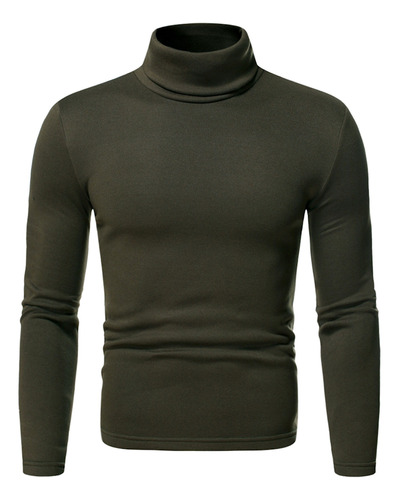 Jersey De Forro Polar En Y Con Cuello Alto, Color Liso, DeLG