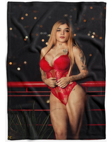 Frazada Karely Ruiz Body Rojo 1,55x2,1 M Flannel Mat Ind