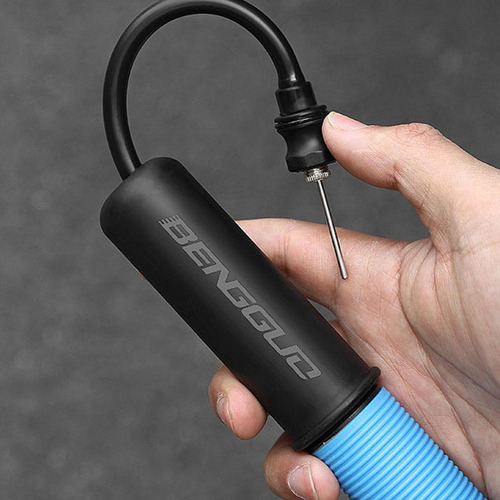 Bomba De Bola Bomba De Ar Manual Conveniente Preto E Azul
