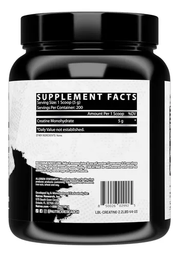 Nutrex Creatine Drive Creatina Monohidrato Micronizada 1 Kg