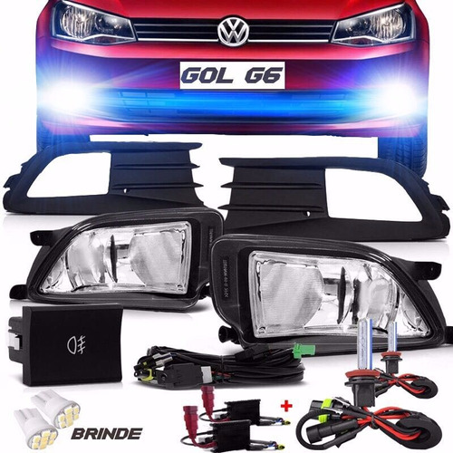 Kit Farol Milha Gol Voyage G6 2013 2014 2015 + Xenon 8000k