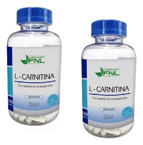 2 Frascos L Carnitina Fnl  Total 360 Caps, Quemador De Grasa