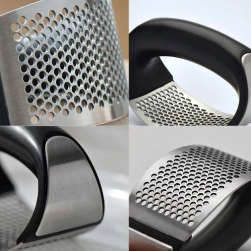 Imagem 8 de 9 de Espremedor Amassador Triturador De Alho Inox Manual Cozinha