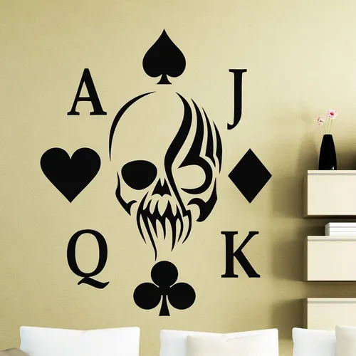 Vinilo Adhesivo Decorativo Pared Sticker Poker 58x58cms