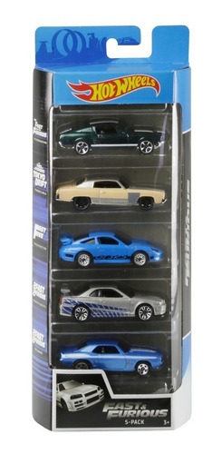 Imagem 1 de 1 de Hot Wheels Pack 5 Velozes E Furiosos Fast & Furious 1/64