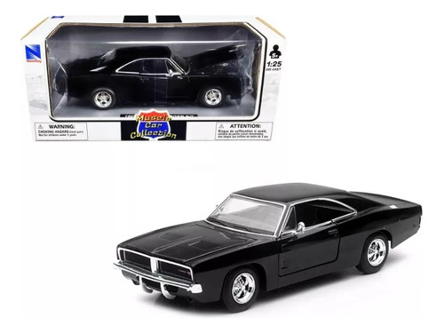 1969 Dodge Charger R/t Negro New Ray Esc 1:24