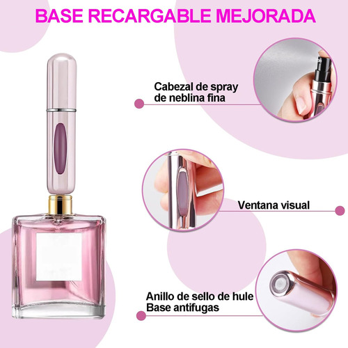 12 Atomizadores Mini Para Perfume Botella Portatil Viaje 5ml