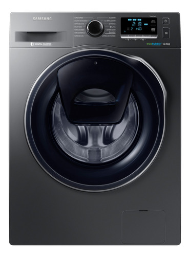Imagen 1 de 4 de Lavarropas automático Samsung WW10K6410Q inverter negro 10.5kg 220 V