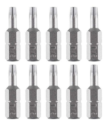 10 Puntas Torx Hexagonales T15x25mm Wiha