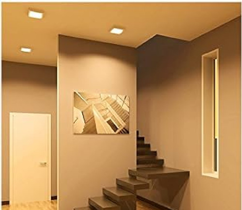 Lampara Led 3w Empotrar Plafon Panel Slim Luz Calida 10 Pz