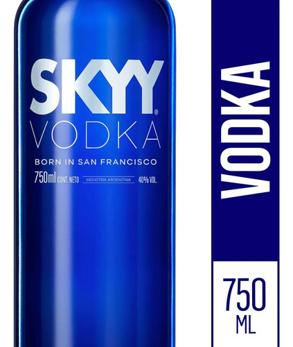Vodka Skyy Regular Caja De 12 Unidades De 750ml