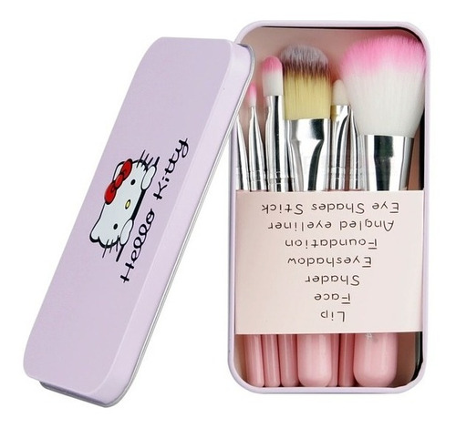 Set Estuche 7 Brochas Hello Kitty Mac Maquillaje