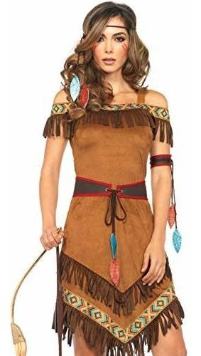 Disfraz Talla Medium/large Para Mujer De Nativo Americano