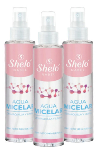 Agua Micelar Shelo Nabel® 140ml. 3 Piezas