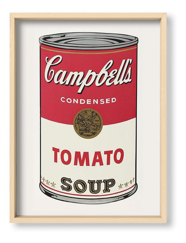 Cuadros Popart 30x40 Box Natural Campbells Tomato Soup