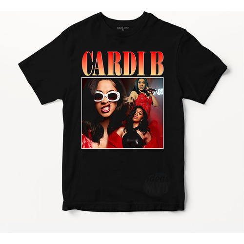 Remera Cardi B (negra:) Ideas Mvd