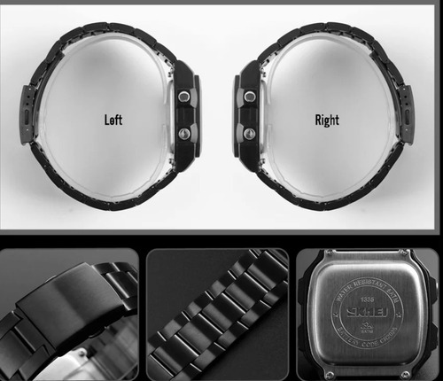 Relogios Masculino Skmei 1335 Original Pulseira Em Aço Retro