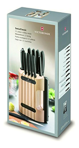 Victorinox Block Cuchillo Sc De Cocina Con 11 Piezas, Negro