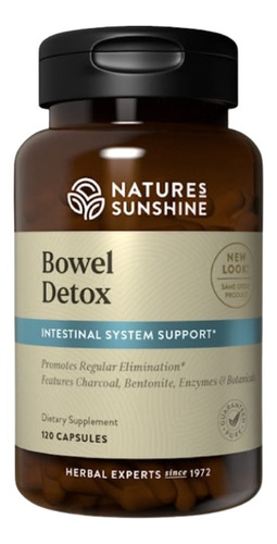 Bowel Build Natures Sunshine 120 Cap Detox Limpieza De Colon