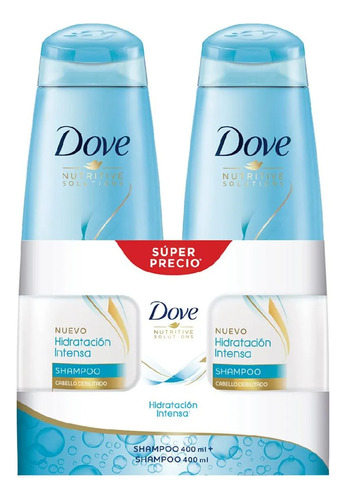 Shampoo Dove 400 Ml 2 Unidades Oferta