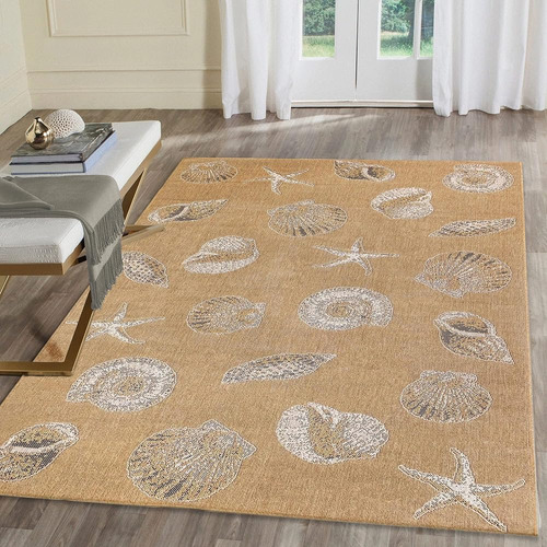 Liora Manne Shells Sand Indoor Outdoor Area Rug, 3'3  X 4'11