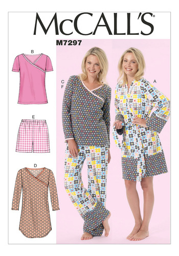 Mccalls Patterns M Misses/bata De Mujer, Cinturón, Tops, V.