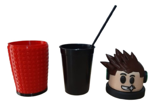 Vaso Roblox 300 Ml - Impresion 3d Roblox Rojo