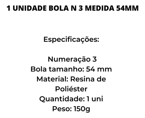 Bola De Sinuca Bilhar Avulsa 54mm Número 3 - F.C ENTRETENIMENTO