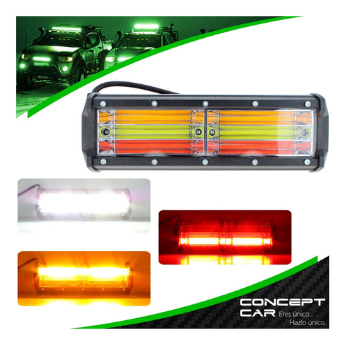 Barra Faro Led Cob Codigo Estrobo Multicolor 2 Modulos 4x4