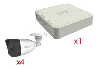 Kit Ip 1080p / Nvr De 4 Canales / 4 C&aacute;maras Ip Bala