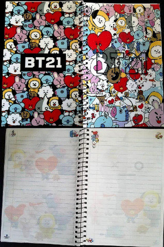 Libreta Bt21 Bts Kpop Coreano Cuaderno V2
