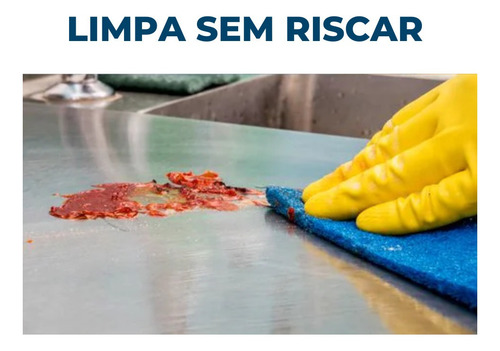 Fibra Azul 3m Esponja Não Risca 2 Unidades