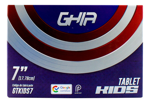 Tableta Ghia Kids Capitán América Uso Rudo Azul/rojo