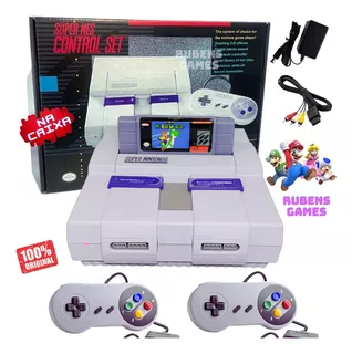 Super Nintendo Clássico Anos 90!+02 Controles+ 02 Cartuchos!