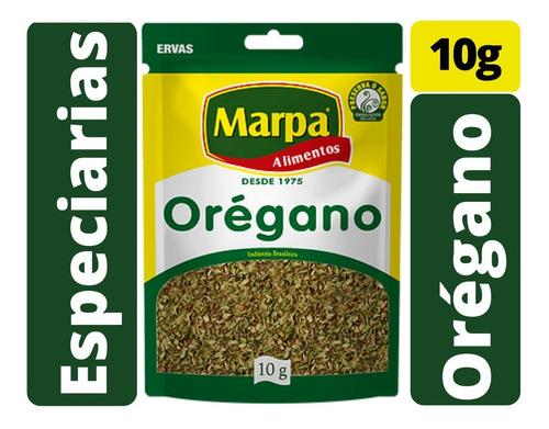 Orégano Ervas Especiarias Tempero 10g Marpa