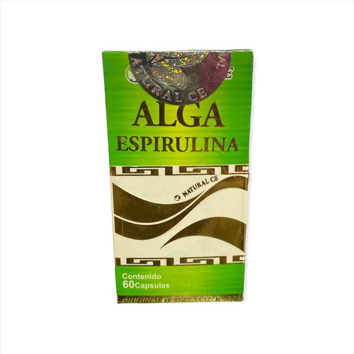 Alga Spirulina Natural Ce 60 Caps Original 100% Natural