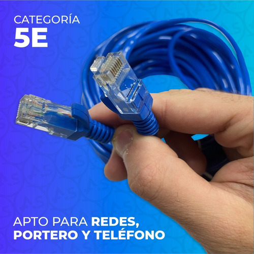 Imagen 4 de 10 de Cable De Red Lan Ethernet 1,5 Metros Para Internet Cat 5e