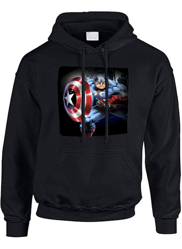 Buzo Hoodie America Superheroe Estrella R34